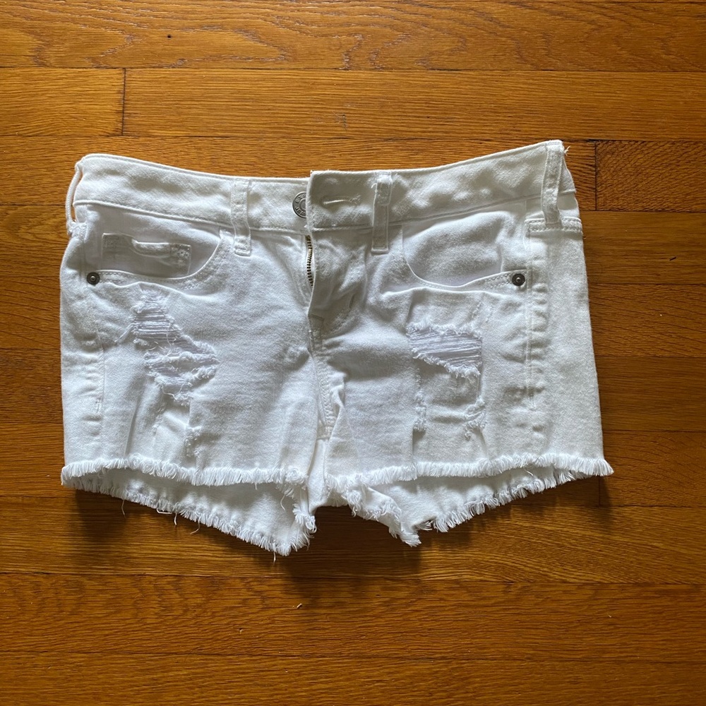 White Express Jean Shorts